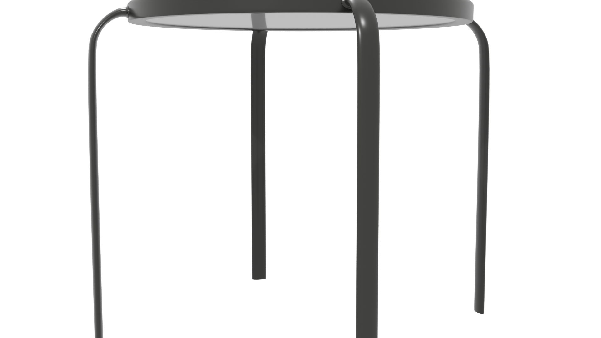 Minimalist Round Metal Table 3D - Professional 3D Model Render 6