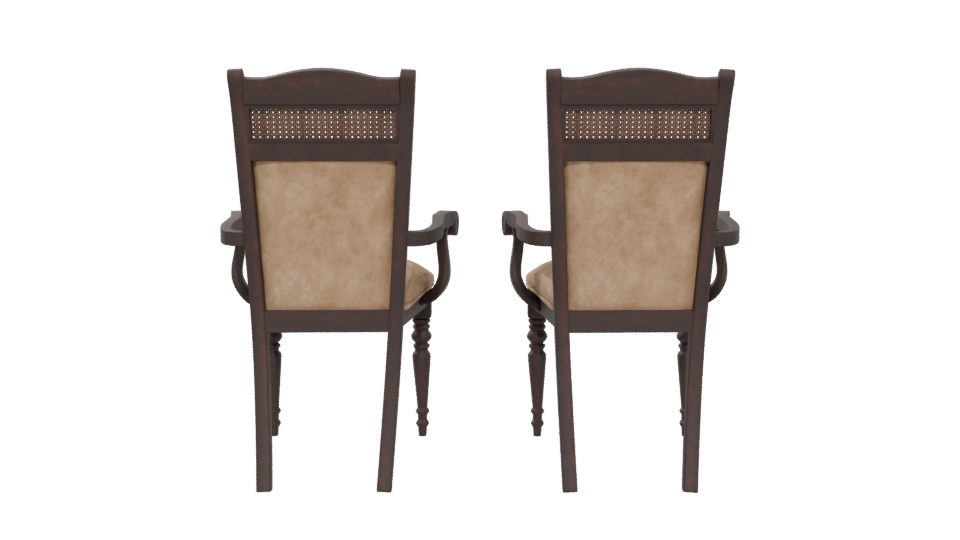 Classic Wooden Armchair Model - Professional 3D Model Render 5