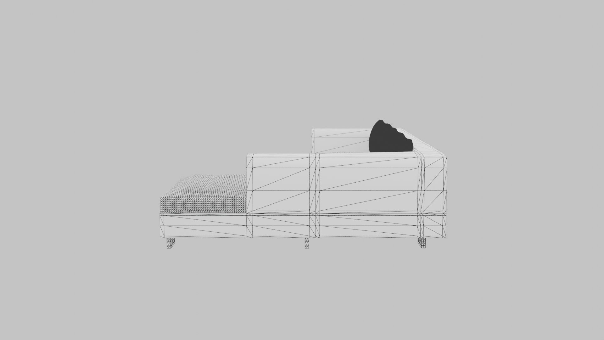 Modern Sectional Sofa 3D Model - Professional 3D Model Render 13