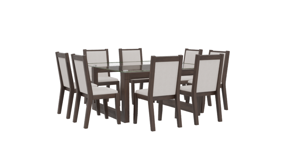 Stylish Modern Dining Table Set - Professional 3D Model Render 4
