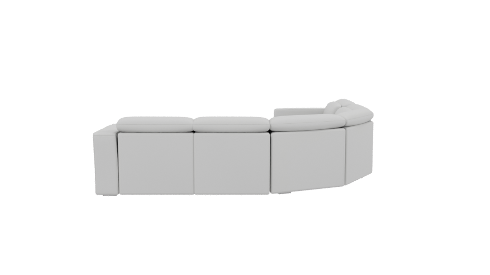 Stylish Modern Curved Sofa 3D Model - Professional 3D Model Render 2