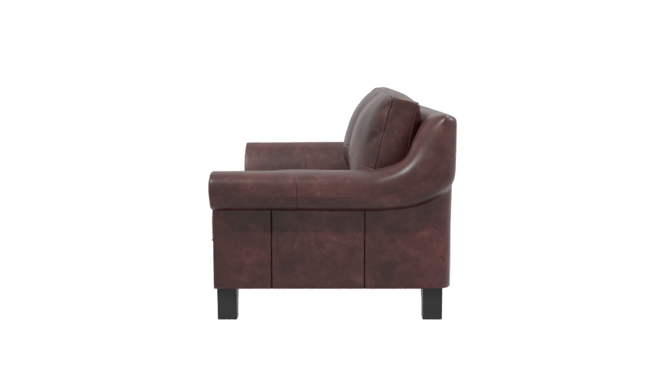 Brown Leather Sofa 3D Model - Professional 3D Model Render 2