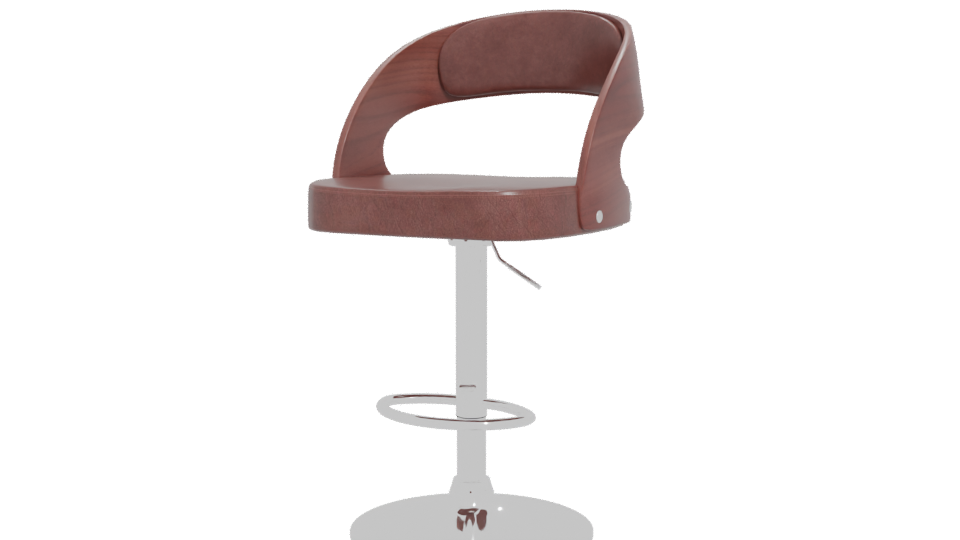 Stylish Modern Bar Stool 3D - Professional 3D Model Render 12
