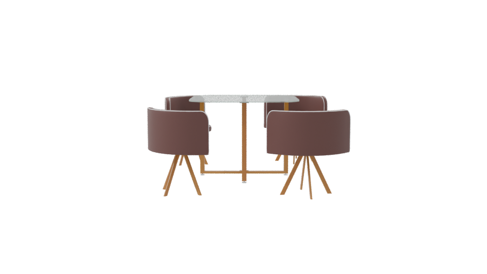 Modern Dining Set for 4 3D - Professional 3D Model Render 8