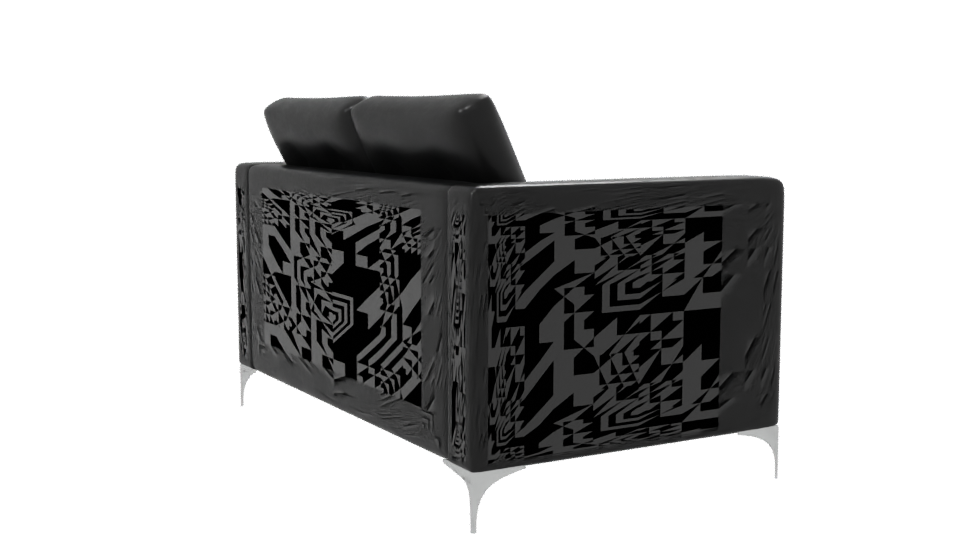 Stylish Blue Fabric Sofa 3D - Professional 3D Model Render 7