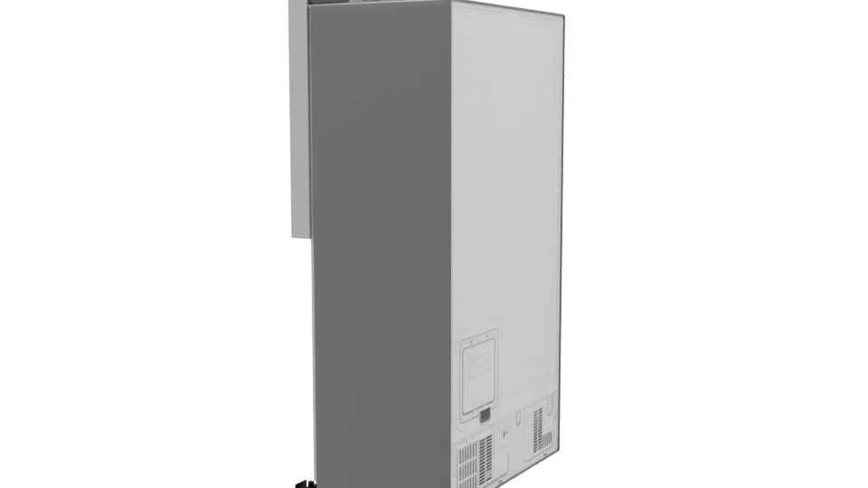Side by Side Refrigerator LG Model 3D - Professional 3D Model Render 3