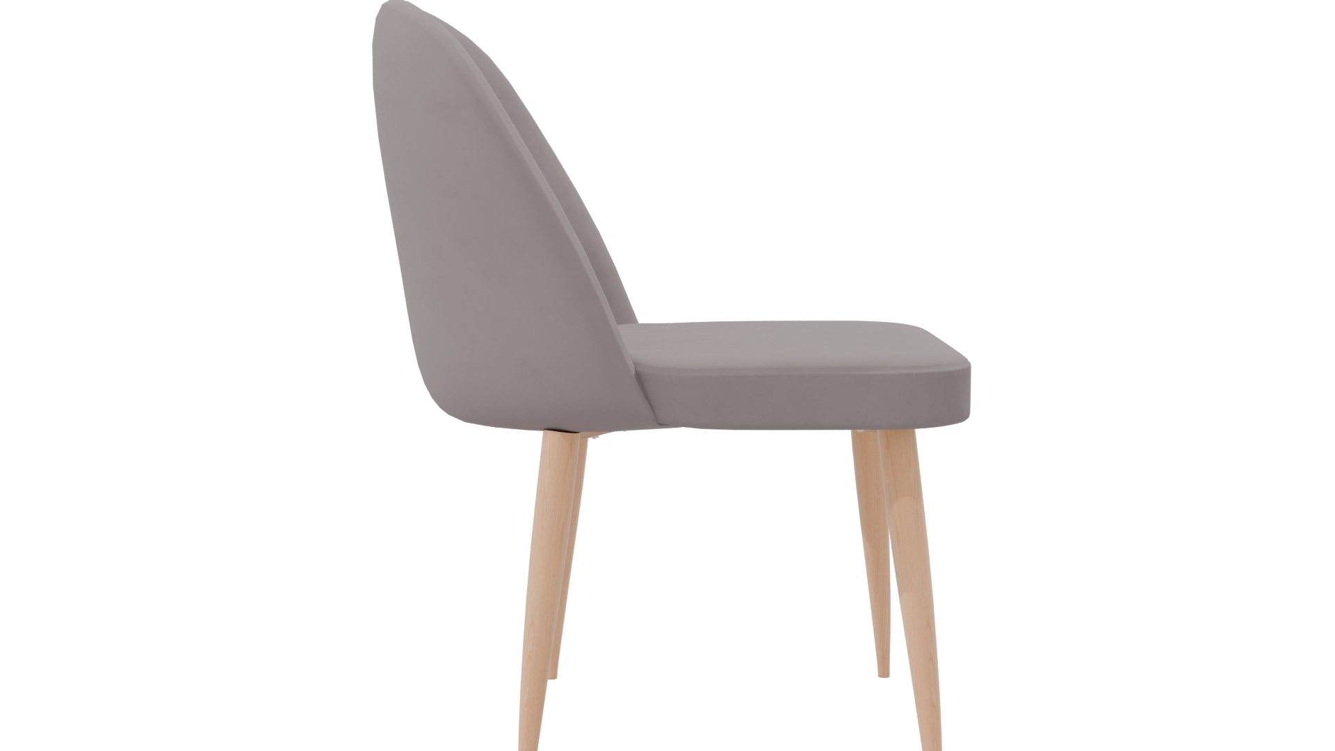 Stylish Velvet Dining Chair 3D Model - Professional 3D Model Render 8
