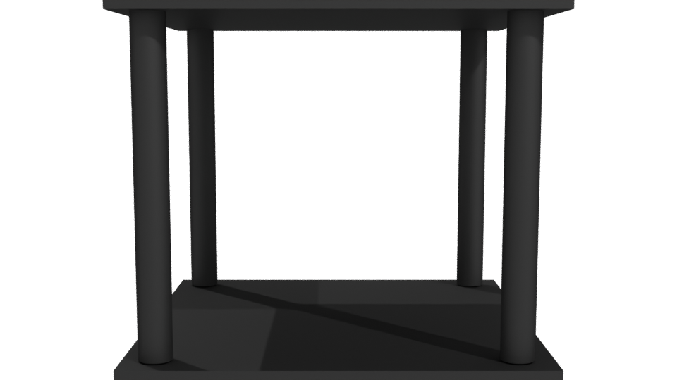 Compact Modern Shelf Unit 3D - Professional 3D Model Render 11