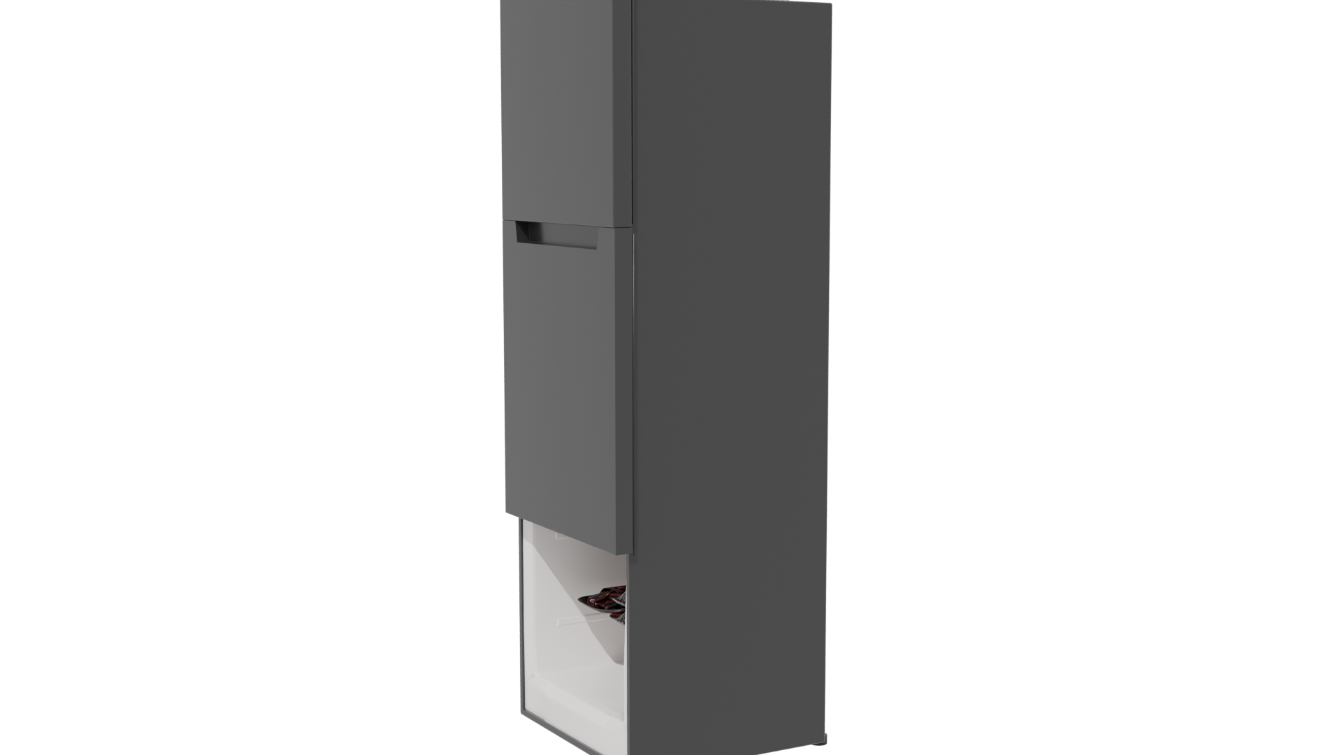 Sleek Black Refrigerator 3D Model - Professional 3D Model Render 13