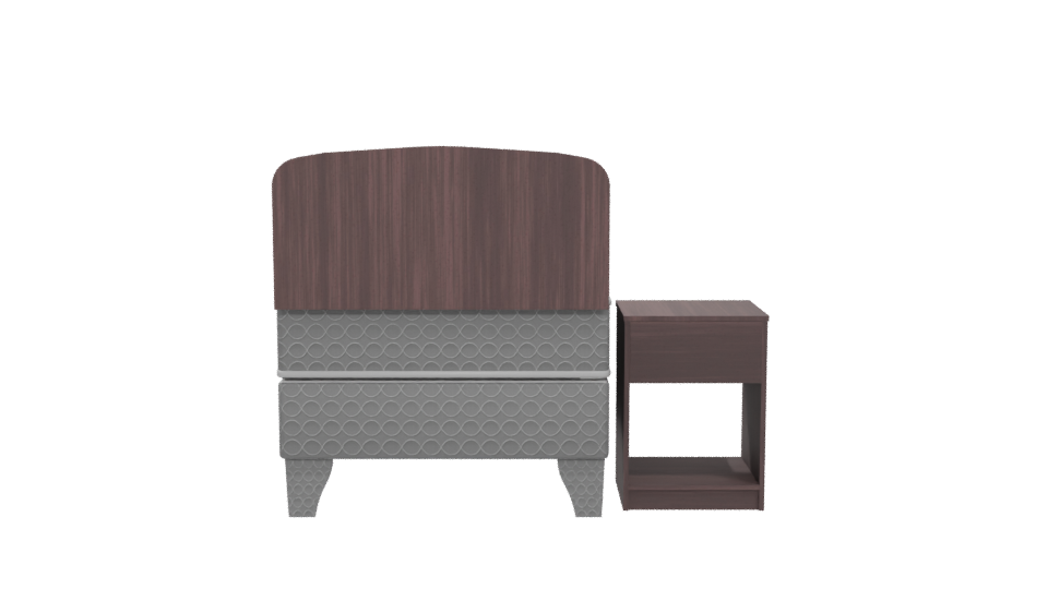Stylish Single Bed Model 3D - Professional 3D Model Render 5