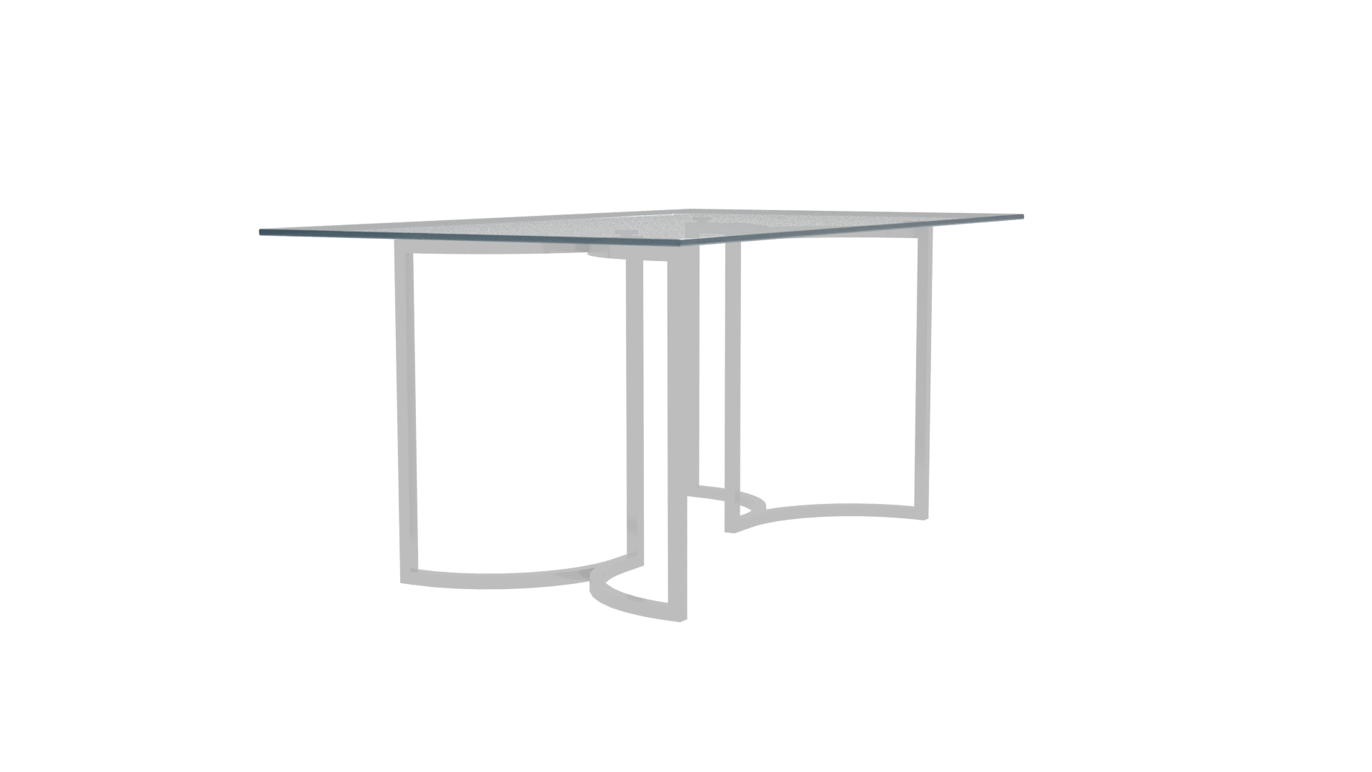 Stylish Glass Top Dining Table - Professional 3D Model Render 12