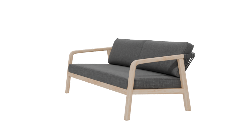 Stylish Modern Fabric Sofa 3D Model - Professional 3D Model Render 13