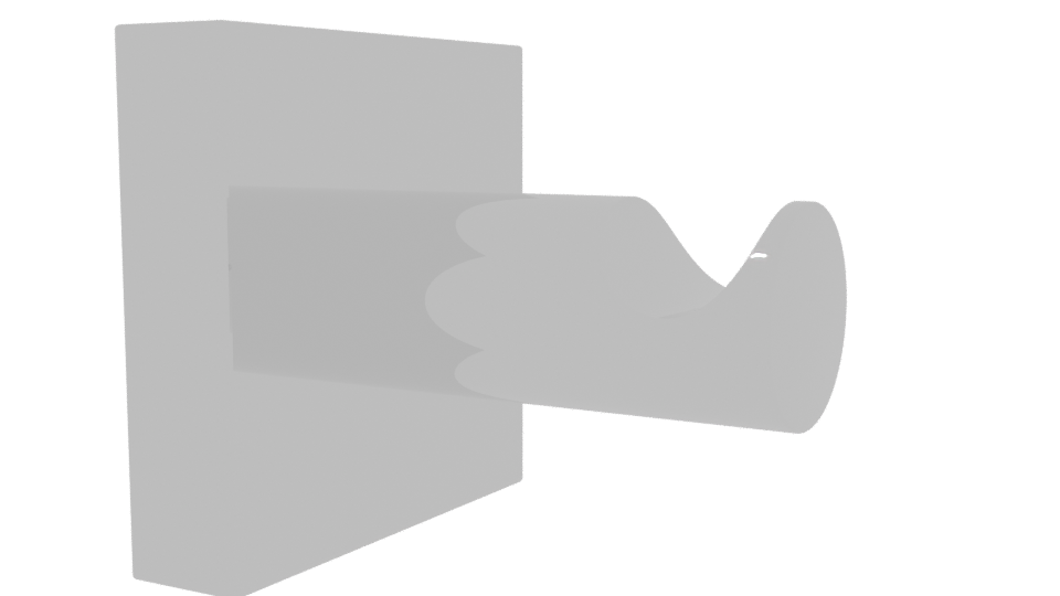 Sleek Modern Wall-Mounted Knob 3D Model - Professional 3D Model Render 9