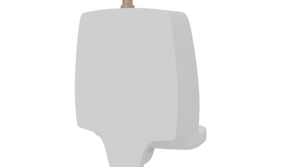 Ceramic Wall-Mounted Urinal Model - Professional 3D Model Render 6