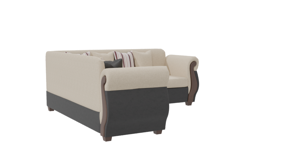 Elegant Corner Sofa 3D Model - Professional 3D Model Render 7