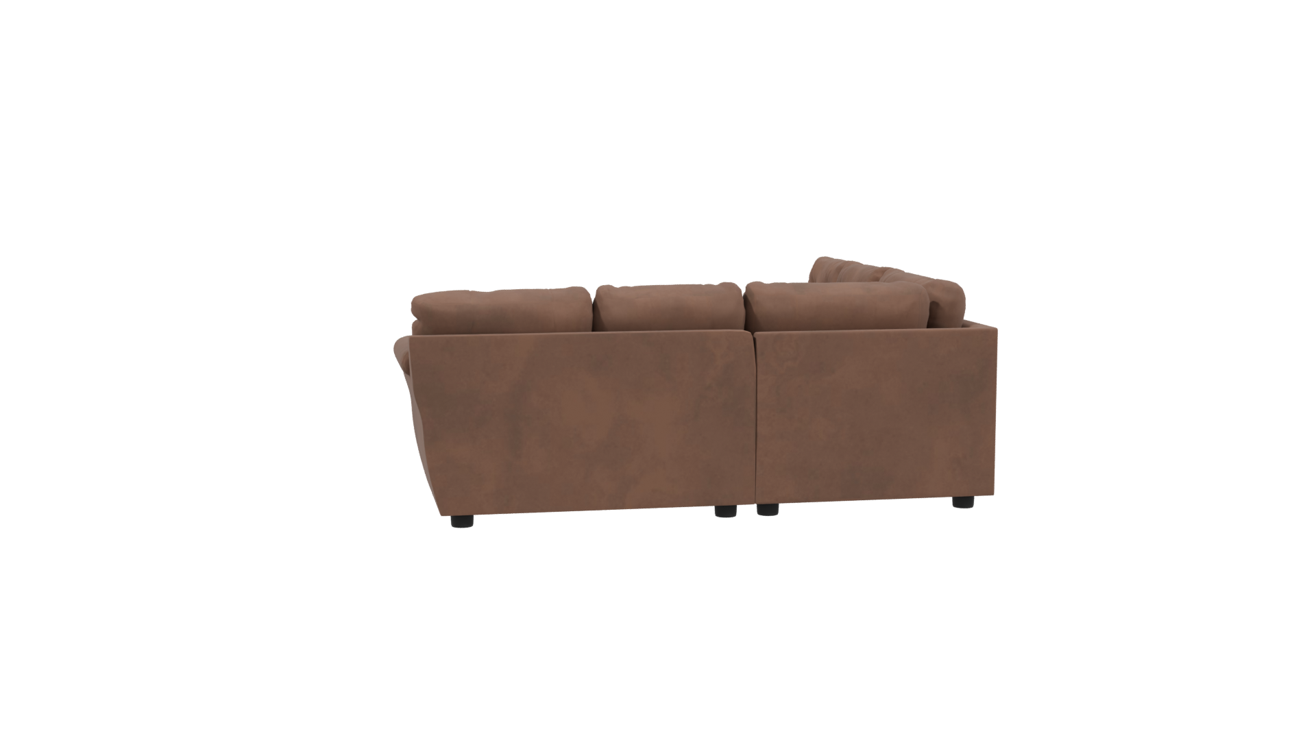 Luxe Brown Fabric Sofa 3D - Professional 3D Model Render 3