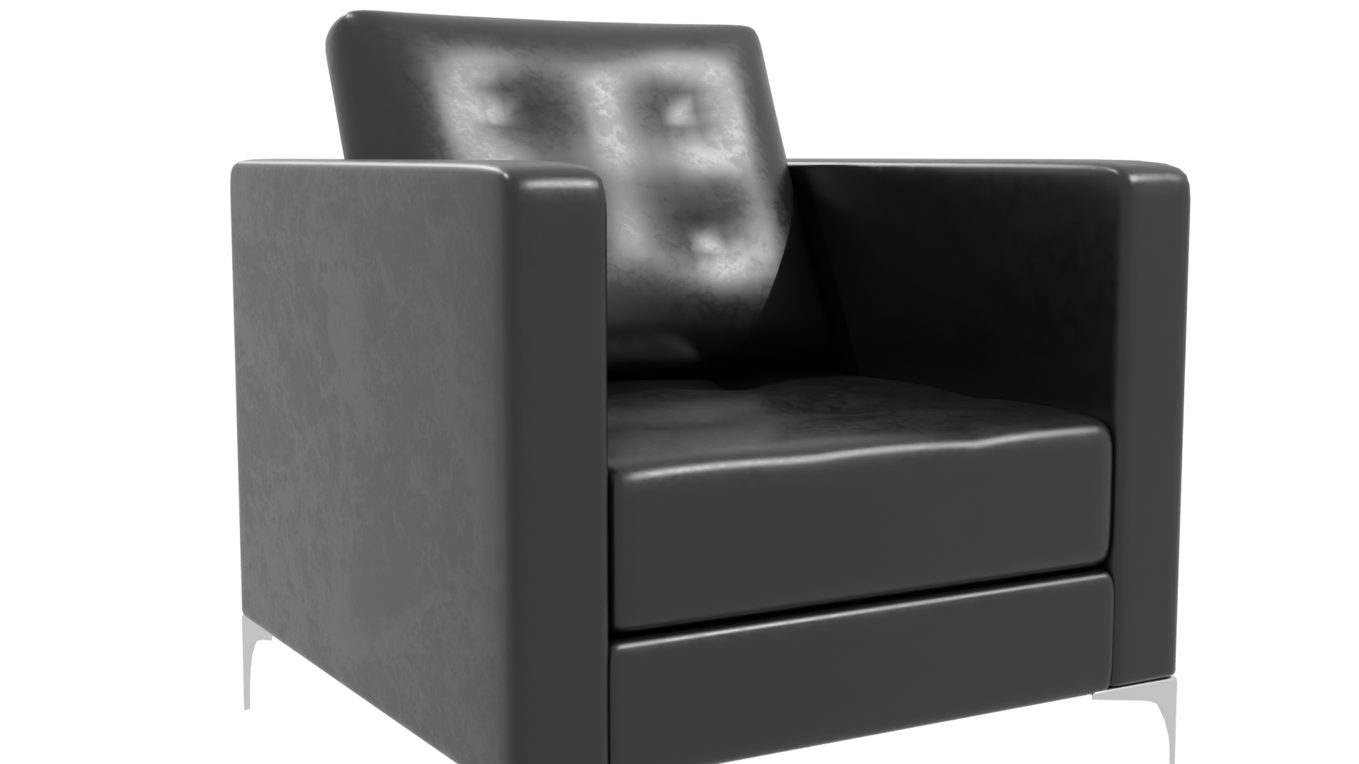 Stylish Modern Black Armchair 3D - Professional 3D Model Render 10