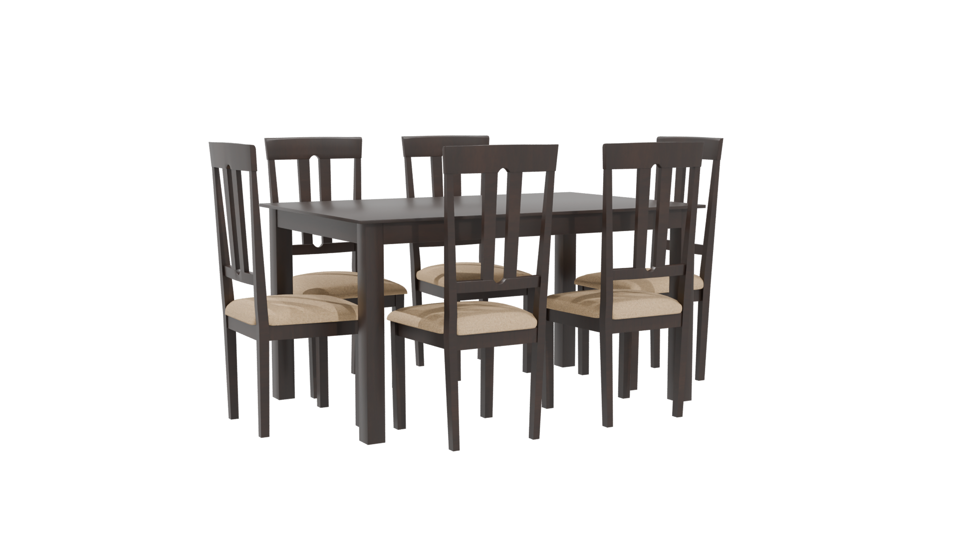 Elegant Dining Table Set 3D - Professional 3D Model Render 4