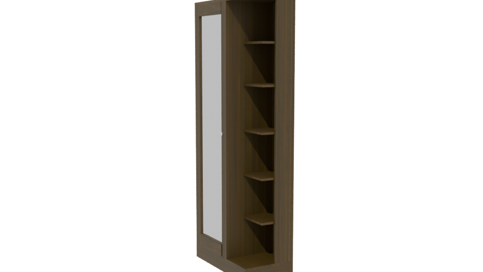 Stylish Wooden Storage Cabinet 3D - Professional 3D Model Render 13