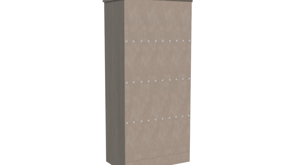 Stylish Minimalist Wooden Storage Cabinet 3D Model - Professional 3D Model Render 4