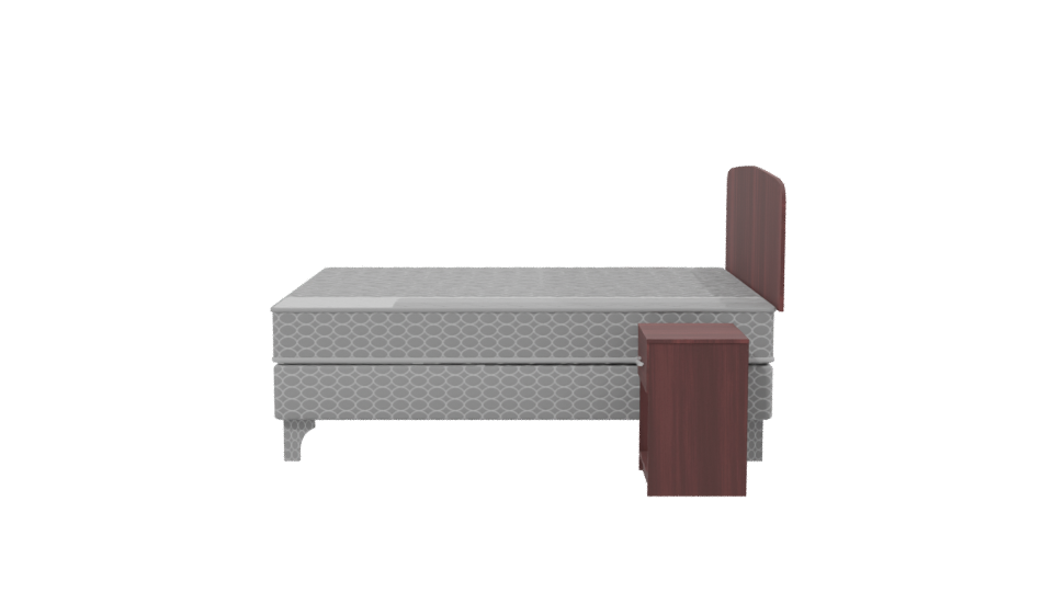 Stylish Bedroom Bed 3D Model - Professional 3D Model Render 2