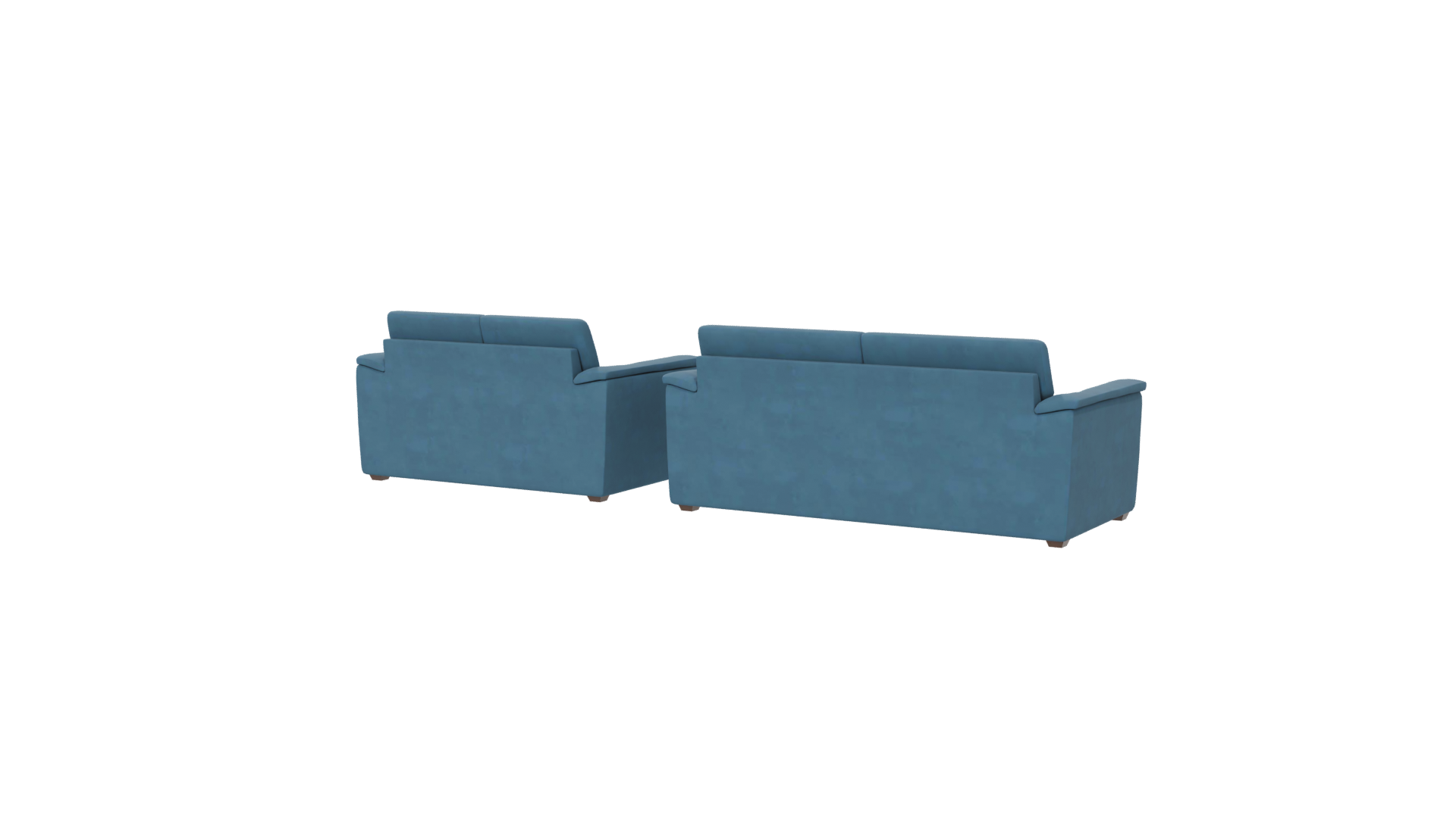 Stylish Blue Sofa Set 3D Model - Professional 3D Model Render 21