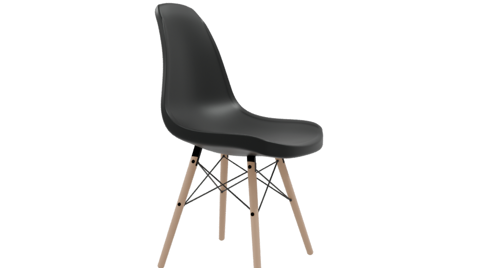 Black Modern Chair 3D Model - Professional 3D Model Render 9
