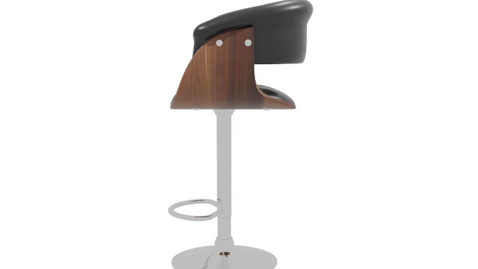 Modern Adjustable Bar Stool 3D - Professional 3D Model Render 2