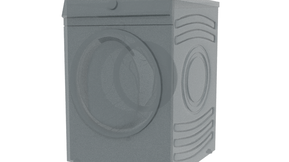 Stylish Front-Loading Washing Machine - Professional 3D Model Render 12