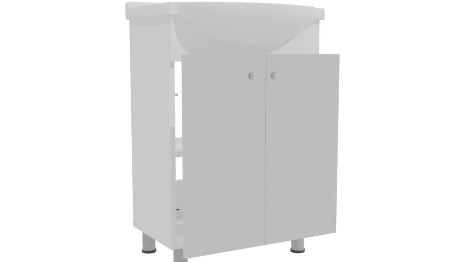 Sleek Modern Bathroom Vanity 3D Model - Professional 3D Model Render 10