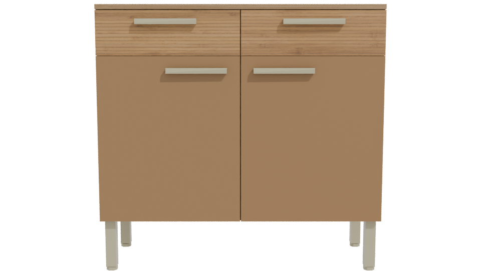 Stylish Wooden Storage Cabinet 3D - Professional 3D Model Render 11