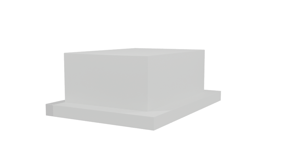 Contemporary Minimalist Display Base - Professional 3D Model Render 3