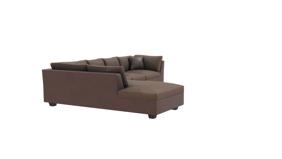 Stylish Modern Sectional Sofa 3D Model - Professional 3D Model Render 9