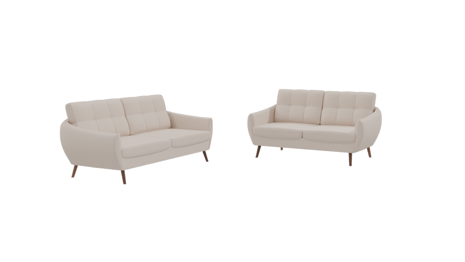Elegant Modern Sofa Set 3D Model - Professional 3D Model Render 9