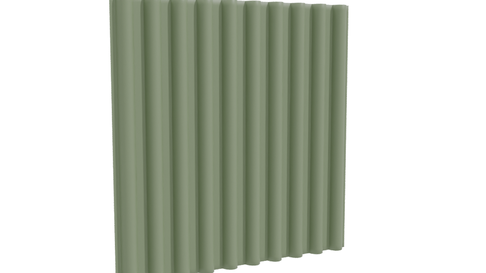 Vertical Corrugated Panel Model - Professional 3D Model Render 10