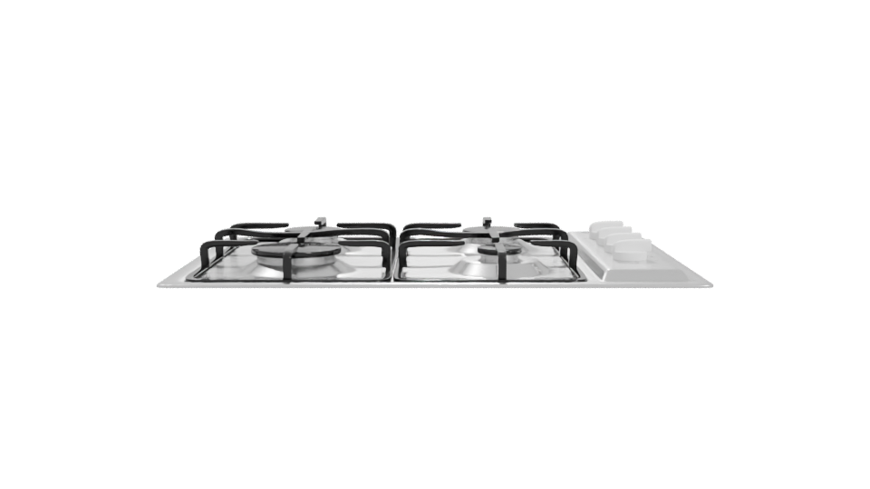 Stylish Gas Cooktop 3D Model - Professional 3D Model Render 11