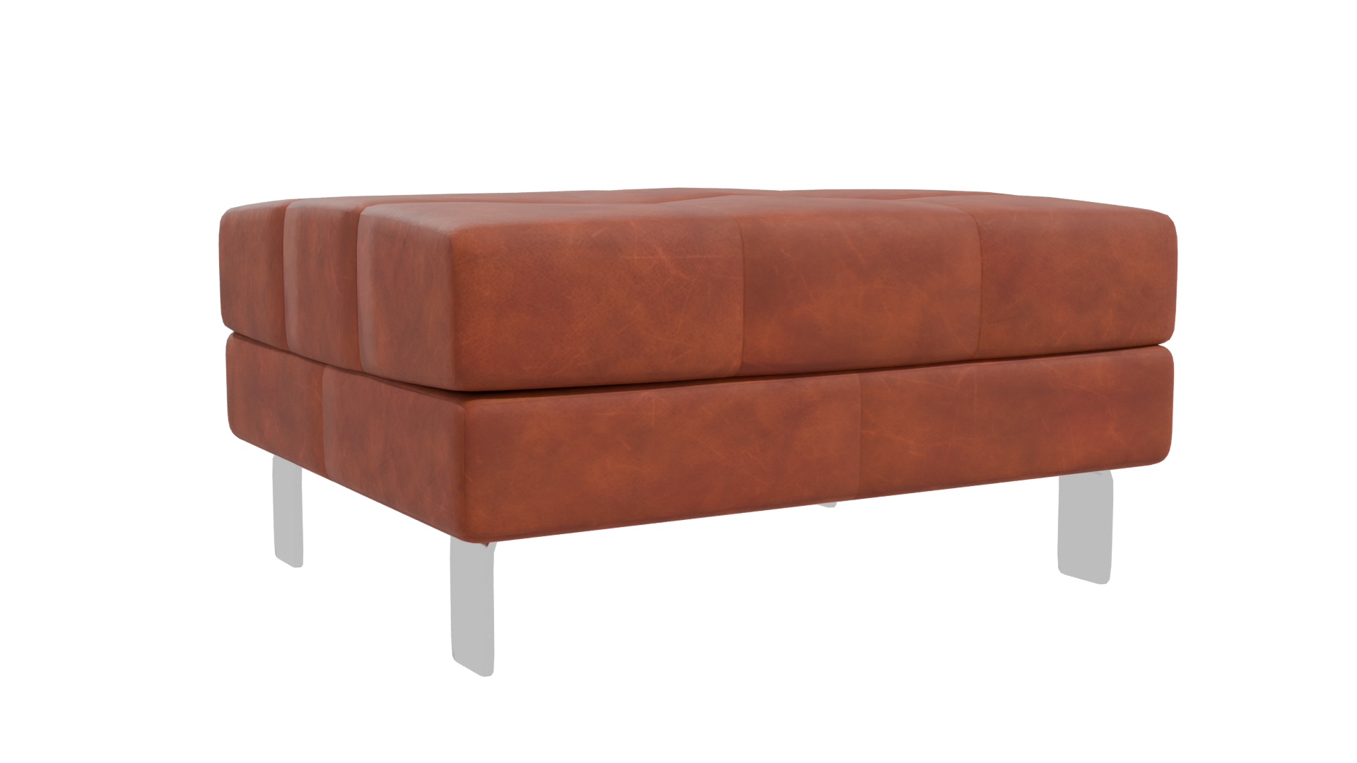 Stylish Leather Ottoman 3D Model - Professional 3D Model Render 10