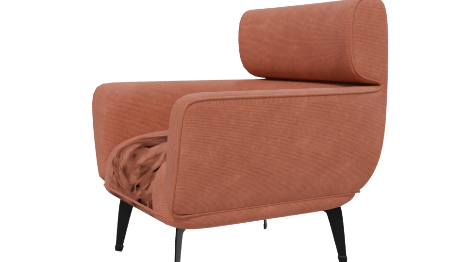 Contemporary Fabric Lounge Chair 3D - Professional 3D Model Render 13