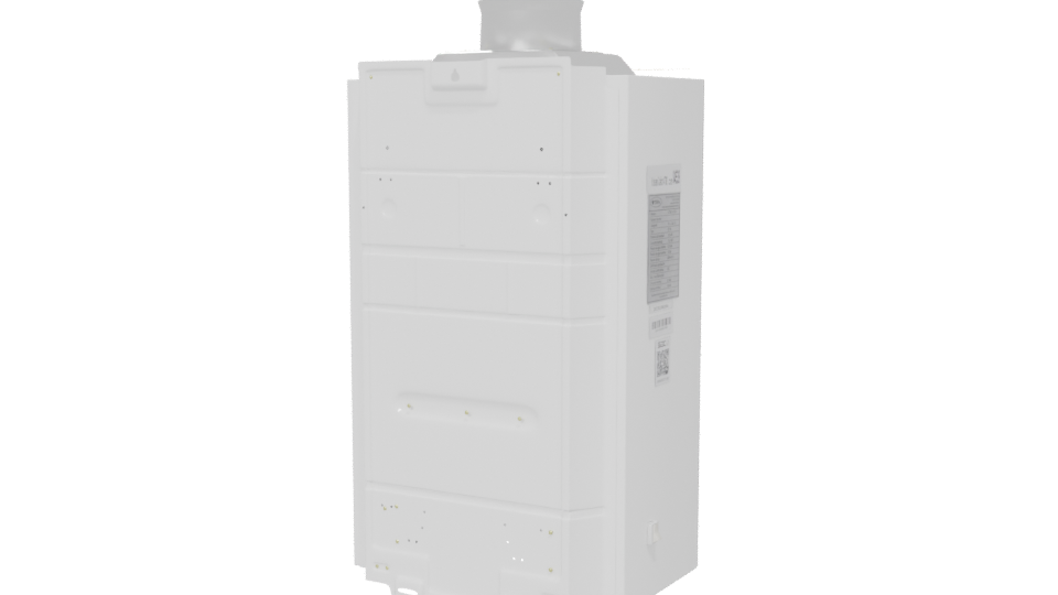 Compact Modern Gas Water Heater 3D Model - Professional 3D Model Render 6