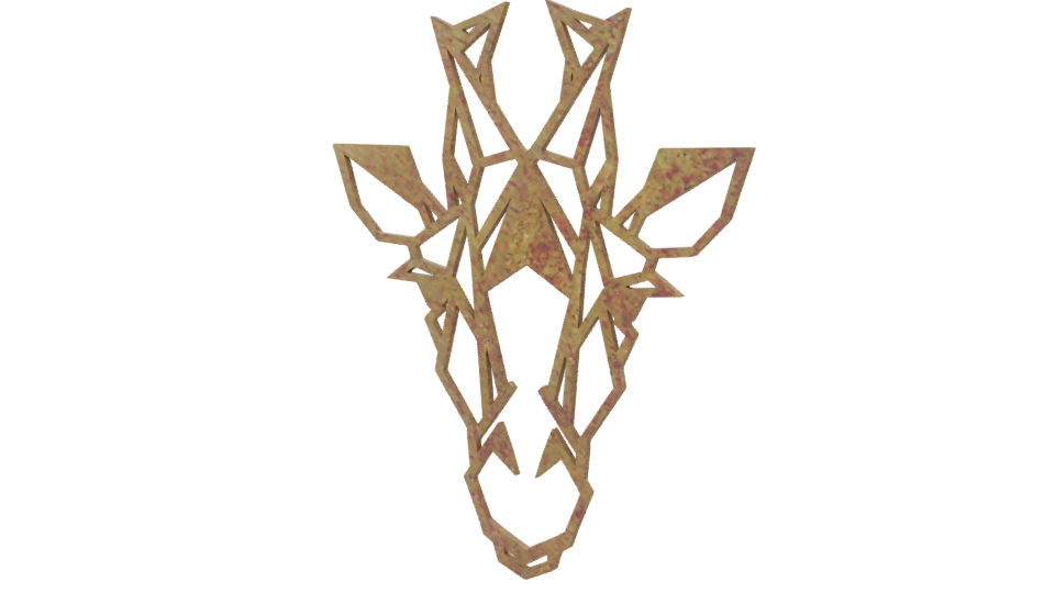 Stylized Giraffe Head Model - Professional 3D Model Render 6