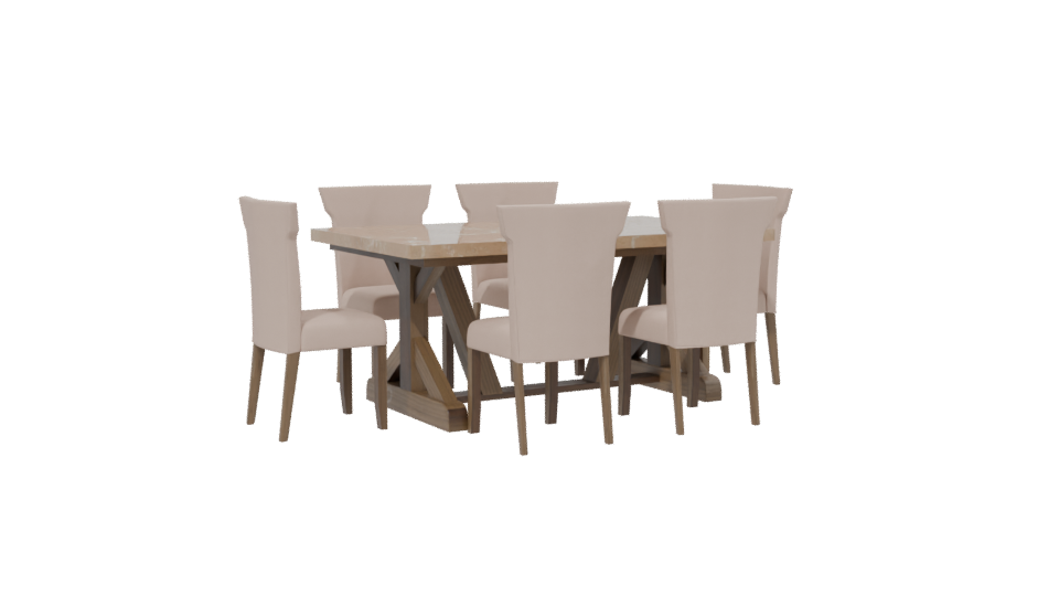 Elegant Dining Table Set 3D - Professional 3D Model Render 13