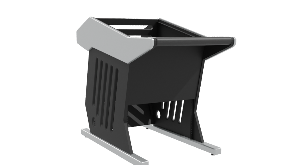 Minimalist Shopping Cart 3D Model - Professional 3D Model Render 10