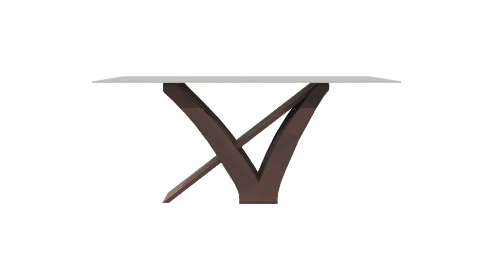 Stylish Glass-Top Dining Table 3D - Professional 3D Model Render 5