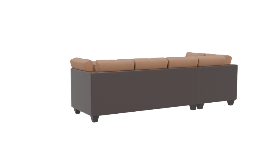 Stylish Sectional Sofa Model - Professional 3D Model Render 4