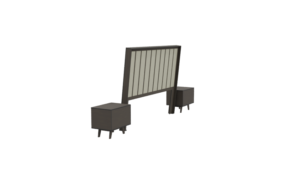 Stylish Bedroom Furniture Set 3D - Professional 3D Model Render 3