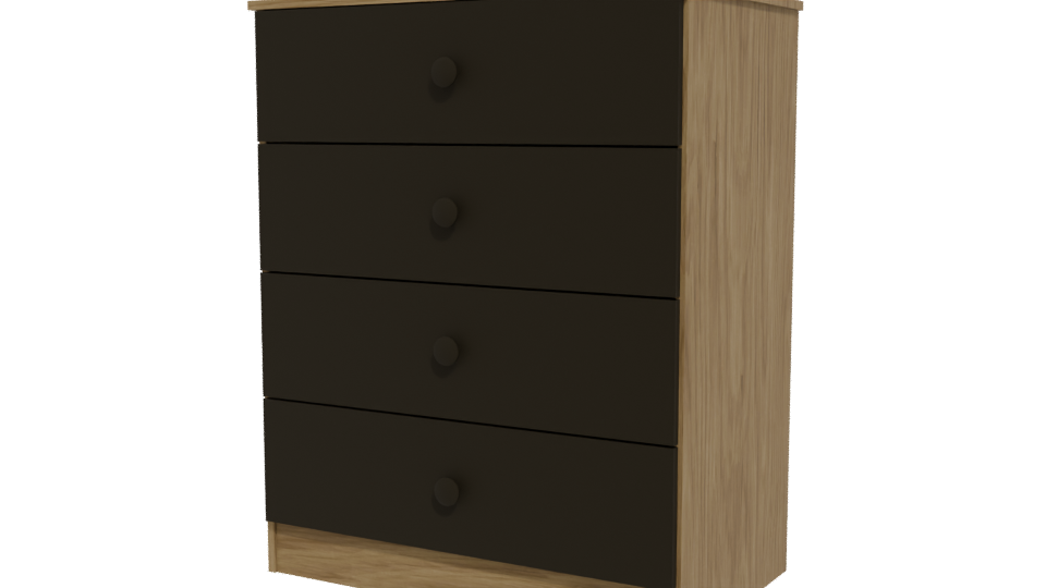 CEDENO 4-Drawer Modern Dresser 3D - Professional 3D Model Render 12