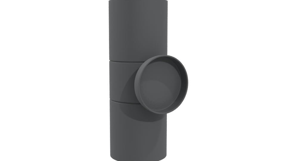 Minimalist Stacked Cylinder Model - Professional 3D Model Render 4