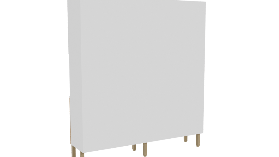 Stylish Wooden Cabinet 3D Model - Professional 3D Model Render 4