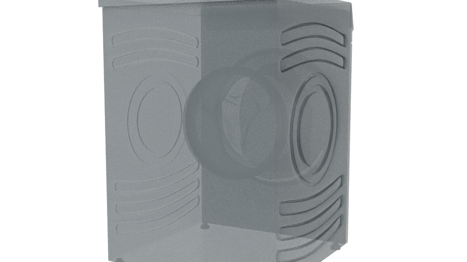 Stylish Front-Loading Washing Machine - Professional 3D Model Render 6