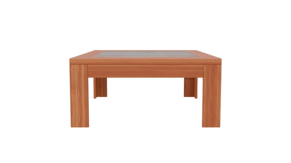 Stylish Wooden Coffee Table 3D - Professional 3D Model Render 2